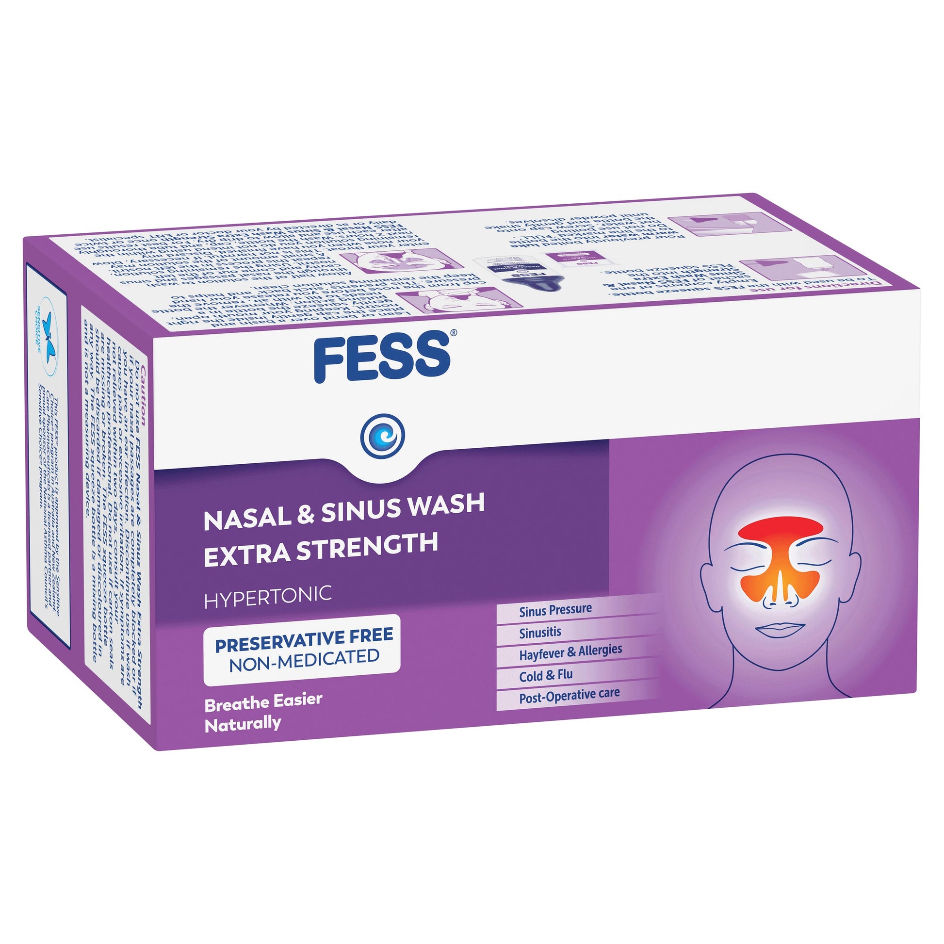 Fess Nasal & Sinus Wash Extra Strength Refill 24 Sachets - Cutprice Online