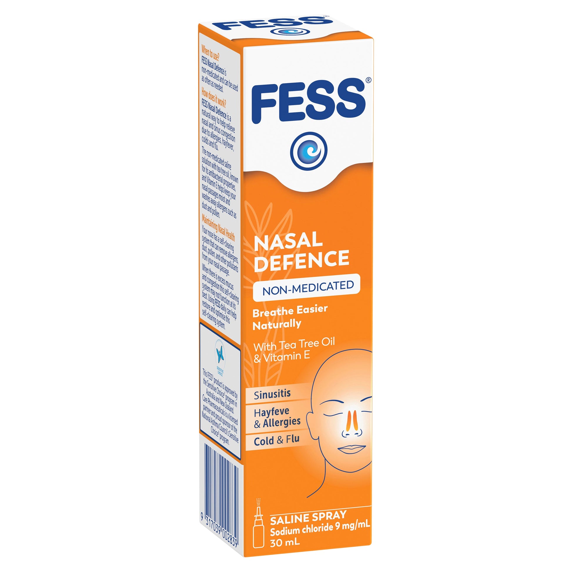 Fess Nasal Defence Spray with Tea Tree Oil & Vitamin E 30ml - Cutprice Online