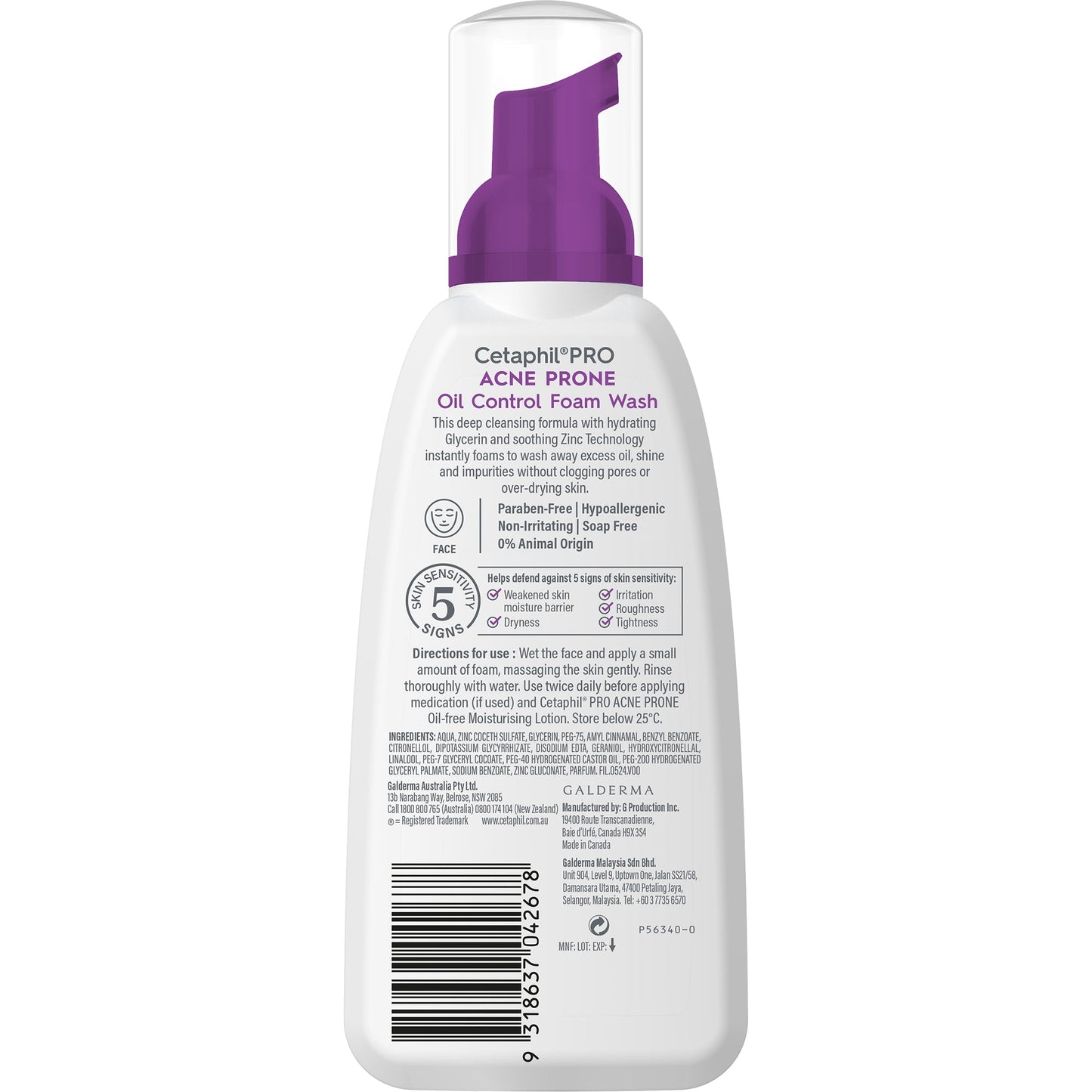 Cetaphil Pro Acne Prone Oil Control Foam Wash 236ml - Cutprice Online