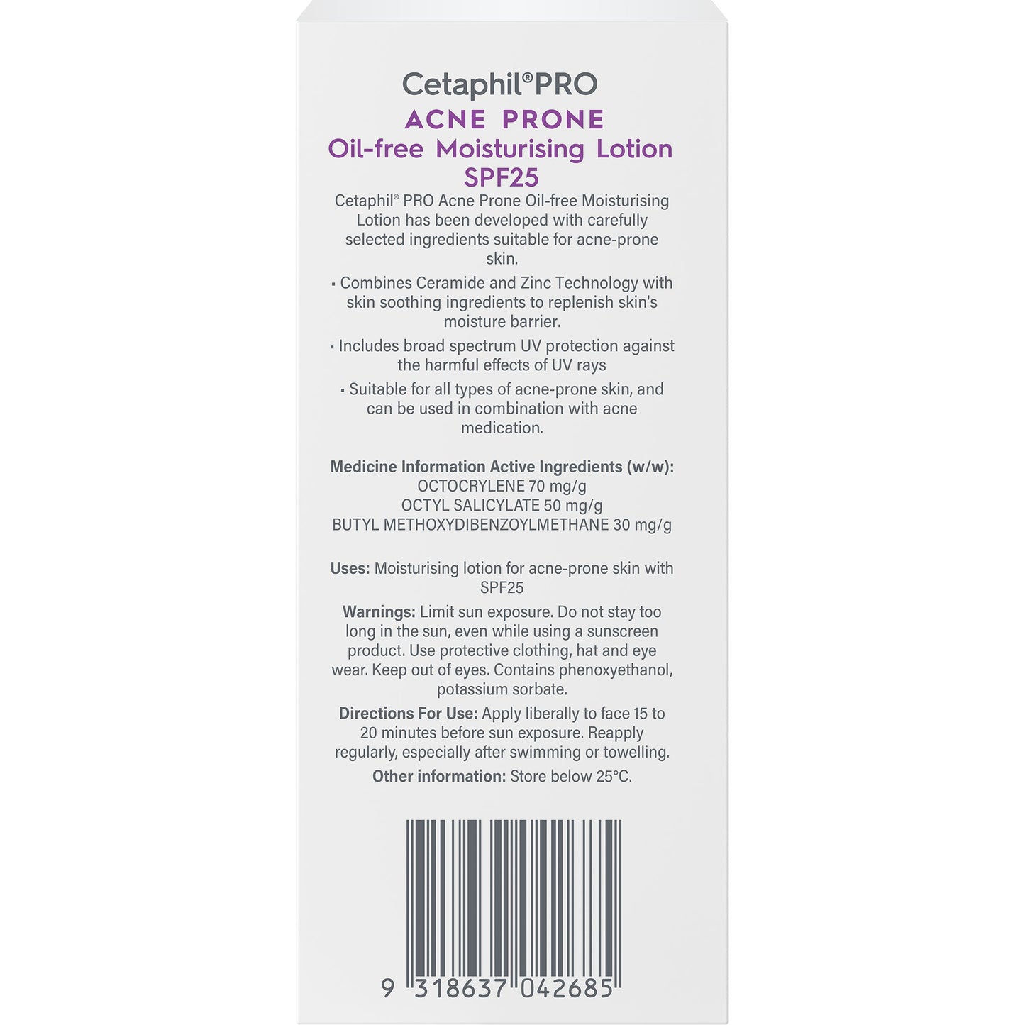 Cetaphil Pro Acne Prone Oil-free Moisturising Lotion SPF25 118ml - Cutprice Online