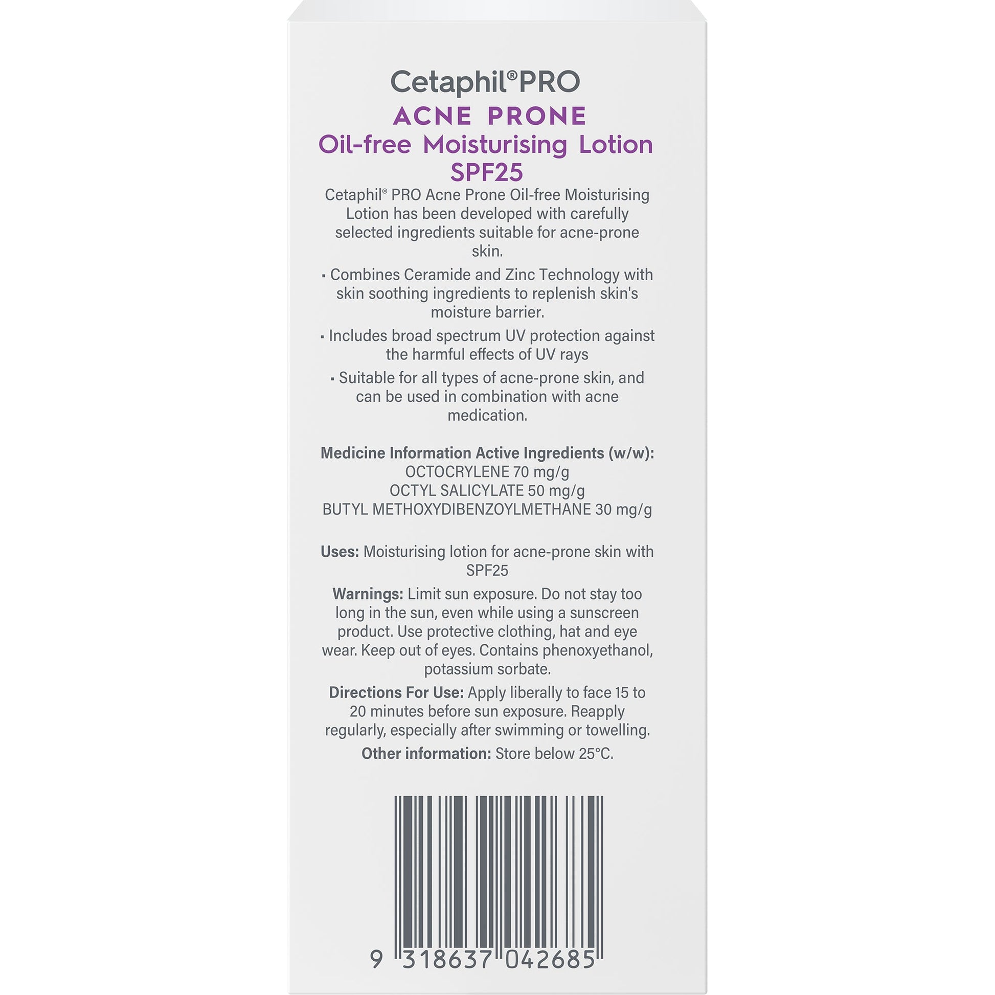 Cetaphil Pro Acne Prone Oil-free Moisturising Lotion SPF25 118ml - Cutprice Online