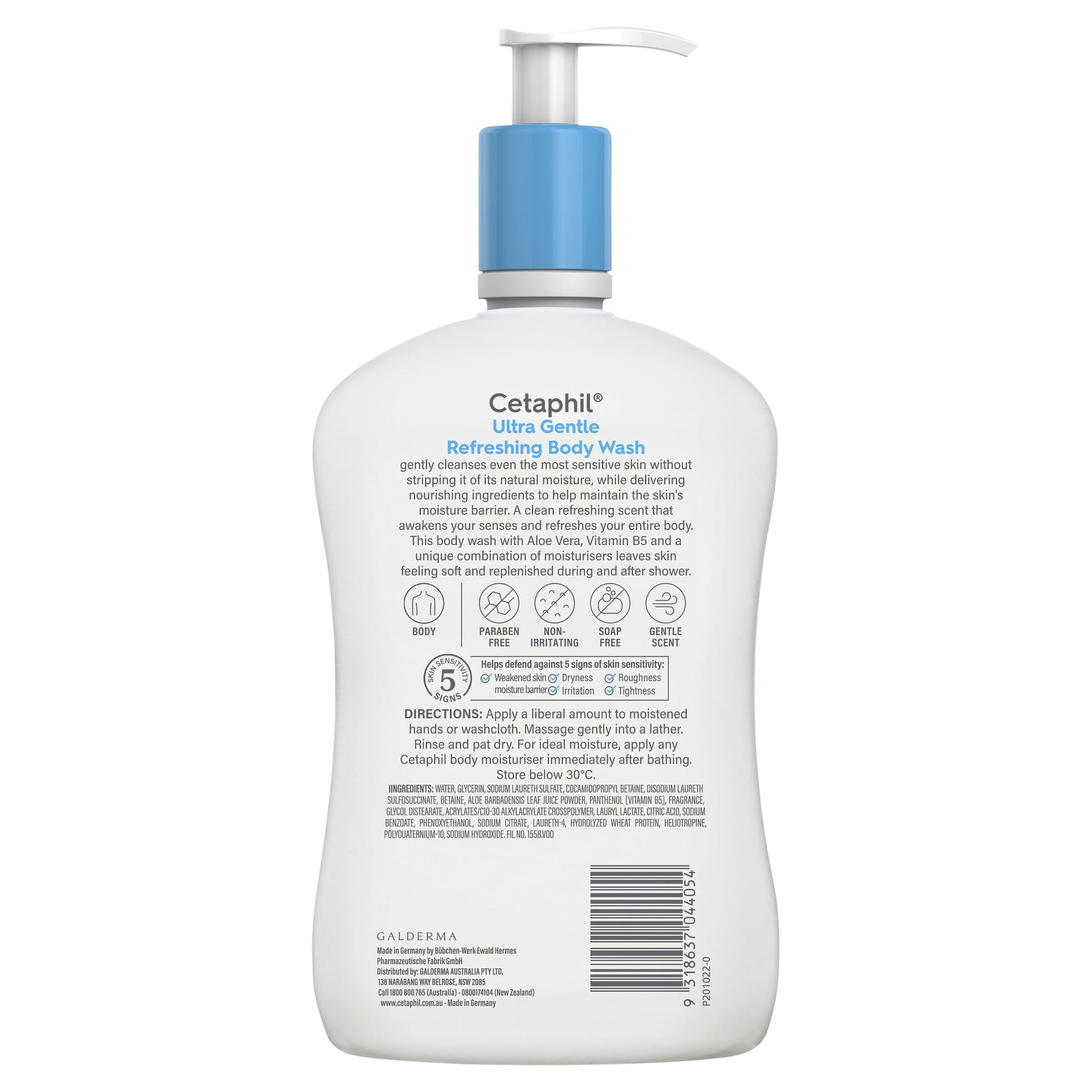 Cetaphil Ultra Gentle Refreshing Body Wash 1 Litre - Cutprice Online