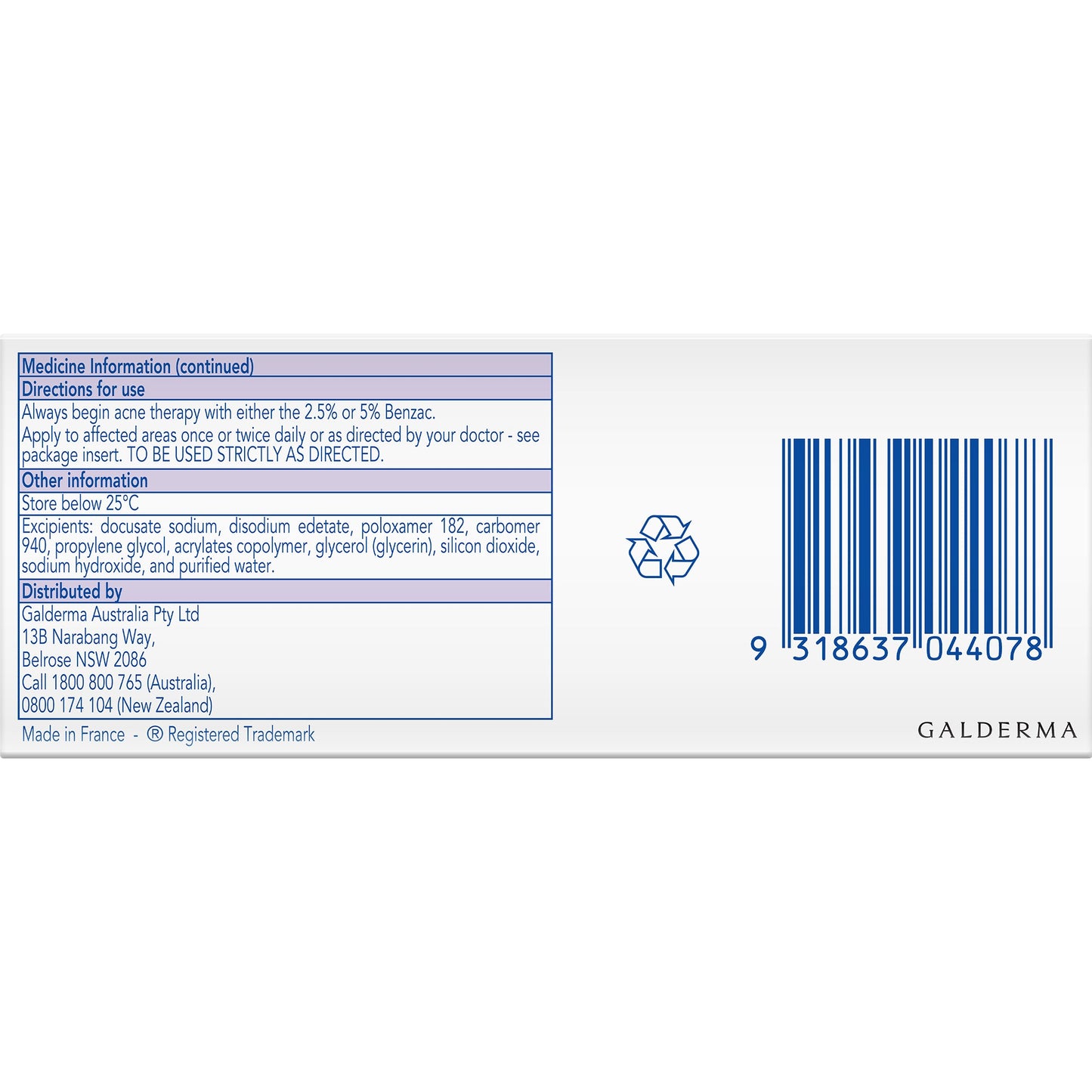 Benzac AC Gel 2.5% 60g - Cutprice Online
