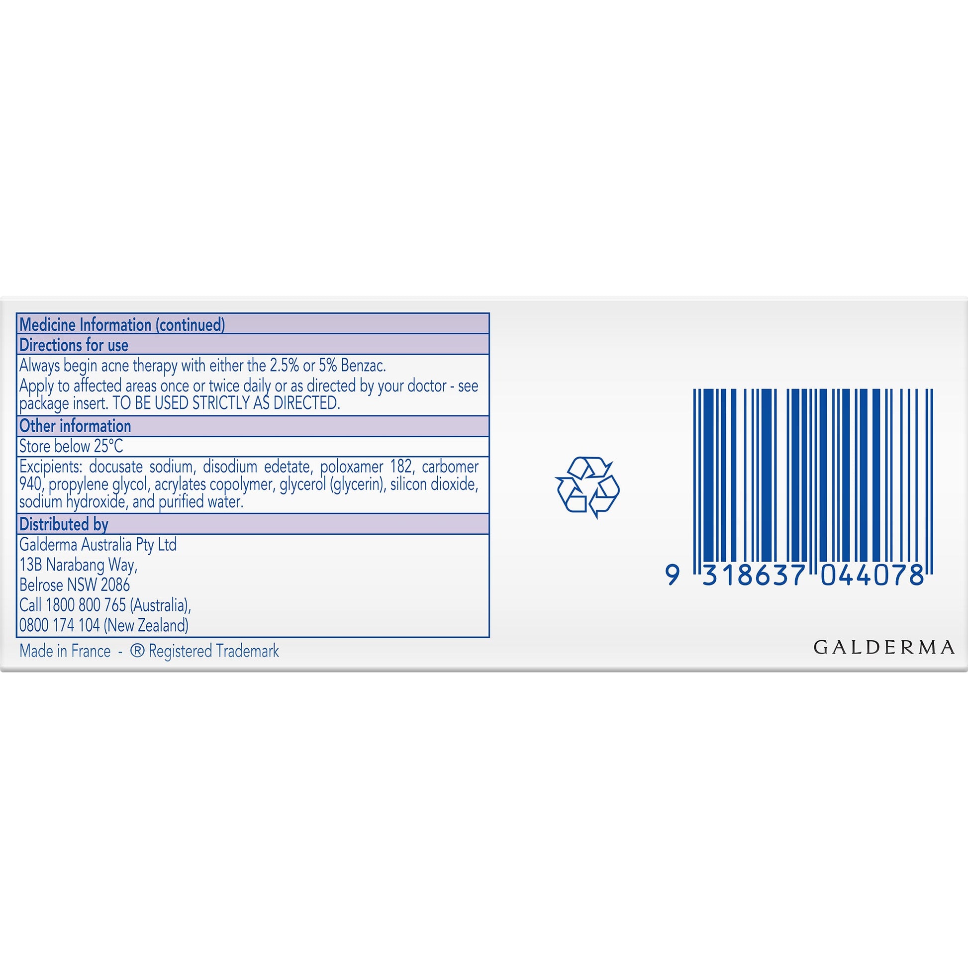 Benzac AC Gel 2.5% 60g - Cutprice Online
