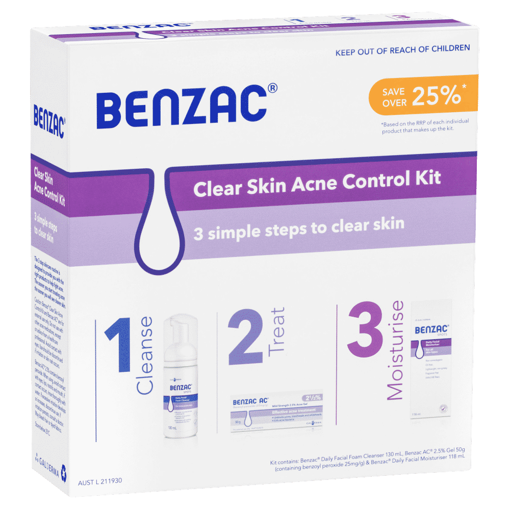 Benzac Clear Skin Acne Control Kit - Cutprice Online