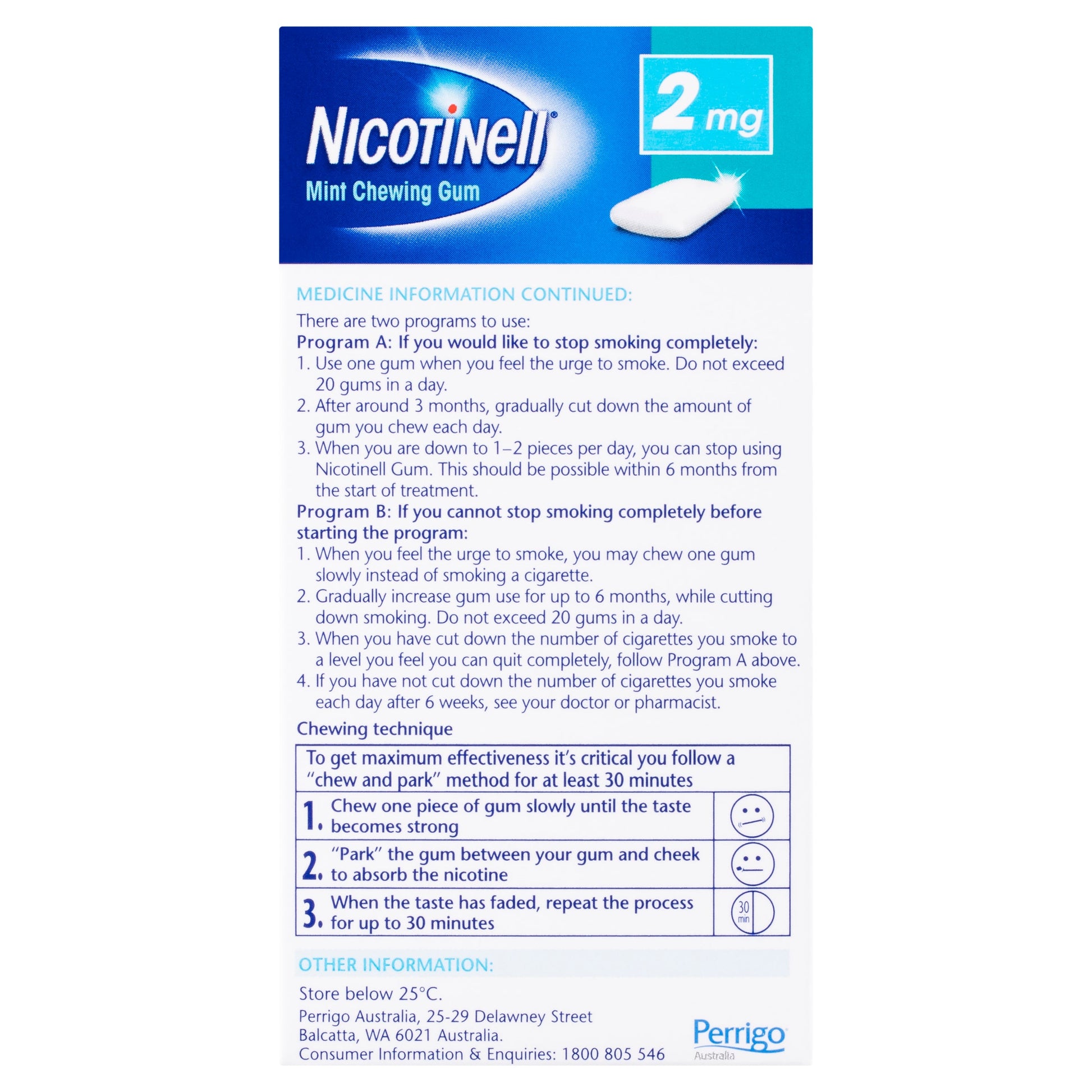 Nicotinell Chewing Gum 2mg Mint 96 - Cutprice Online