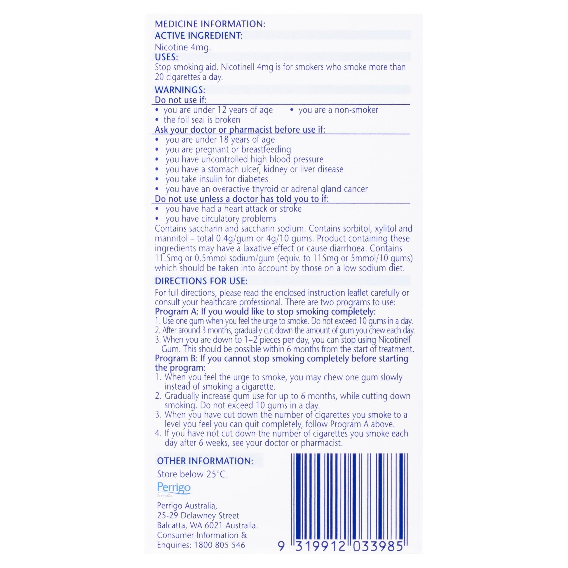 Nicotinell Gum 4mg Fruit 24 - Cutprice Online