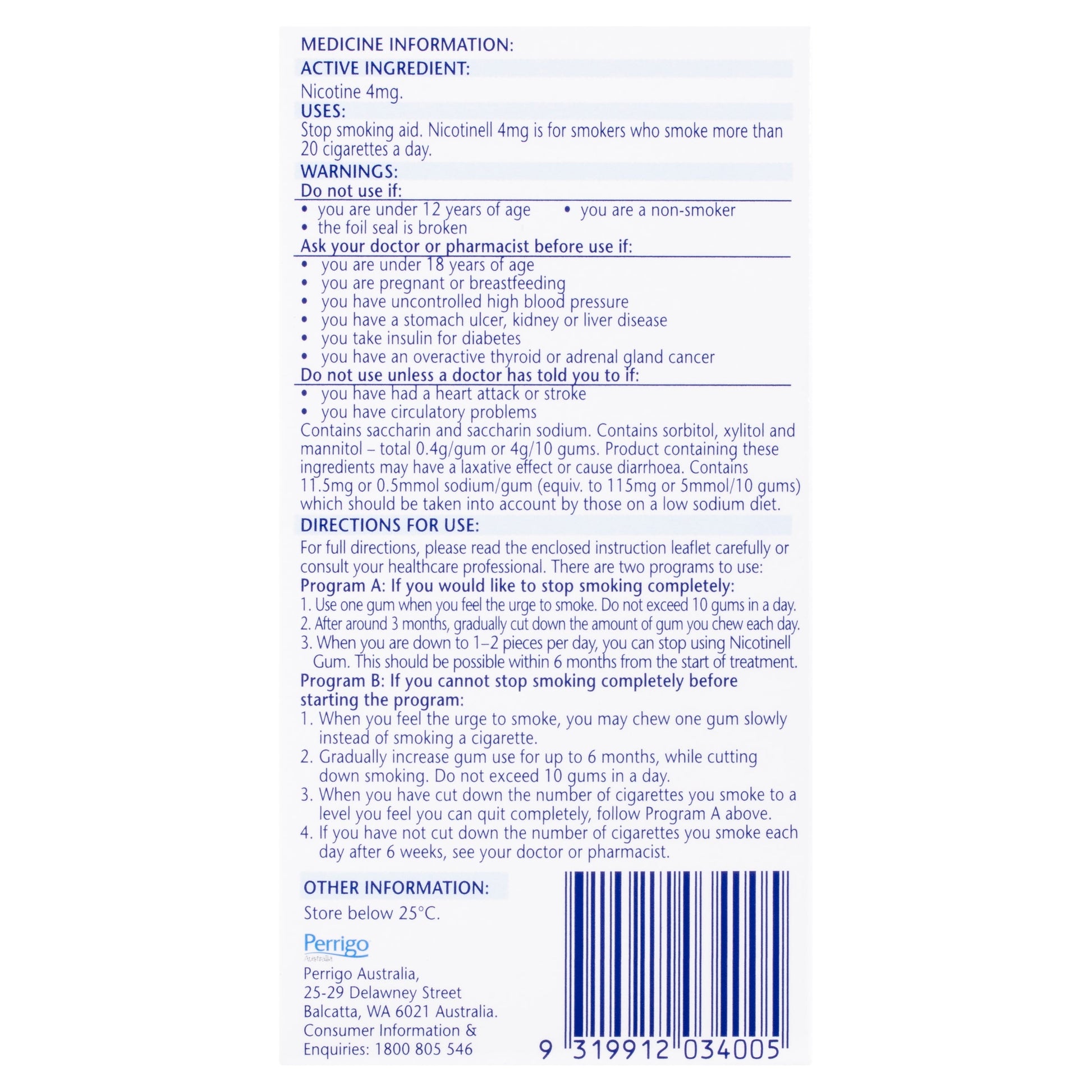 Nicotinell Gum 4mg Mint 24 - Cutprice Online