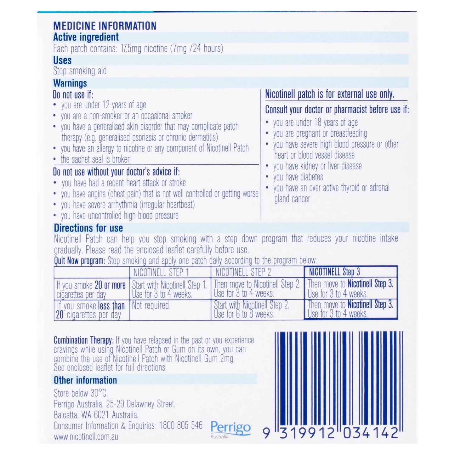 Nicotinell 7mg 7 Day Patch - Cutprice Online