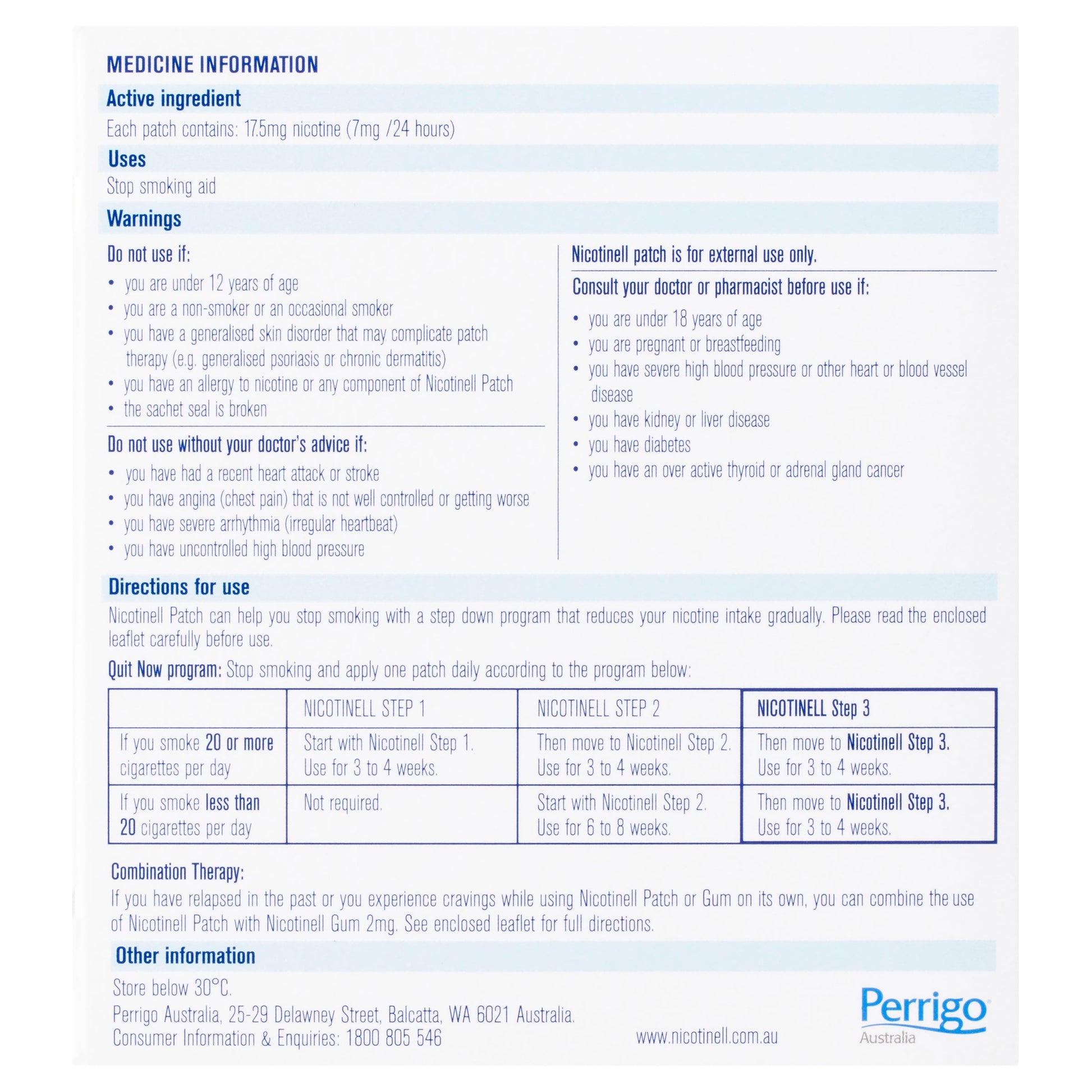 NICOTINELL STEP 3 PATCH 7MG 28PK - Cutprice Online