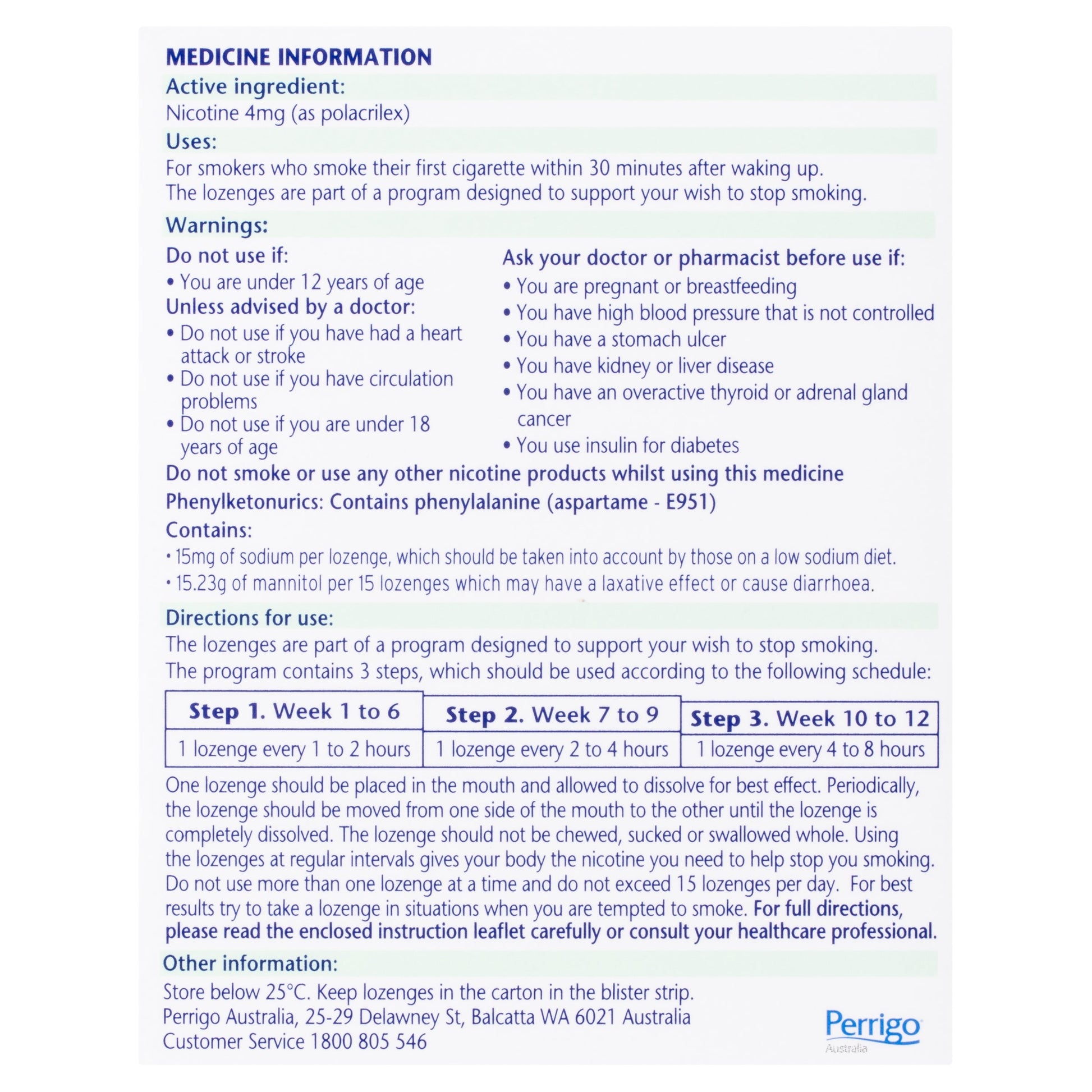 Nicotinell Lozenges Peppermint 4mg 72PK - Cutprice Online
