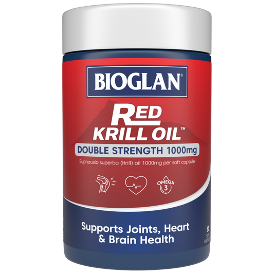 Bioglan Red Krill Oil Double Strength 1000mg 60 Capsules - Cutprice Online