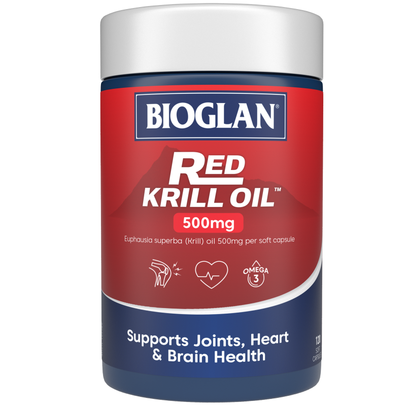 Bioglan Red Krill Oil 500mg 120 Soft Capsules - Cutprice Online