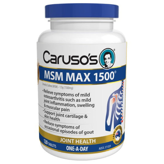 Caruso's Natural Health MSM Max 1500mg 120 Tablets - Cutprice Online