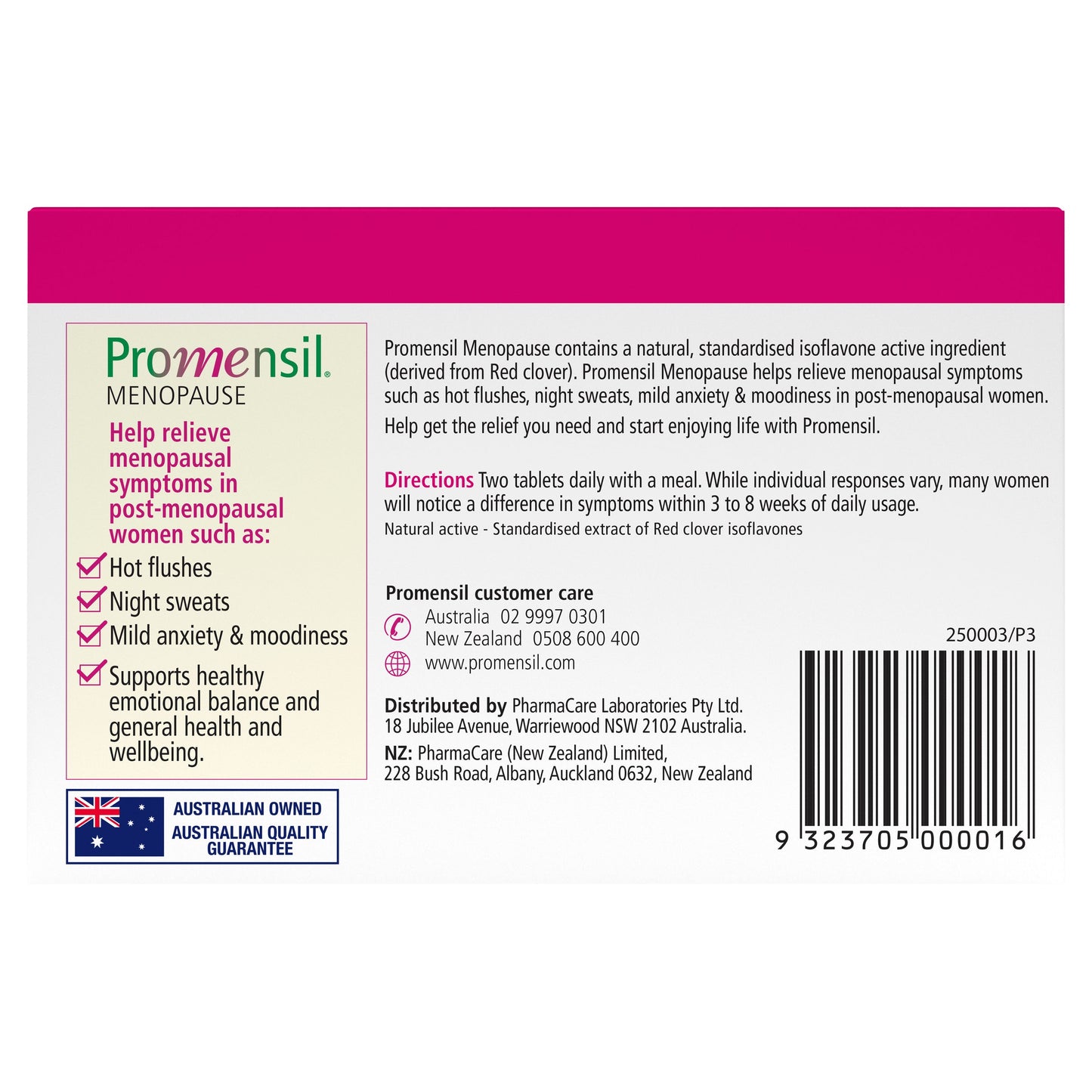 Promensil Menopause 30 Tabs - Cutprice Online