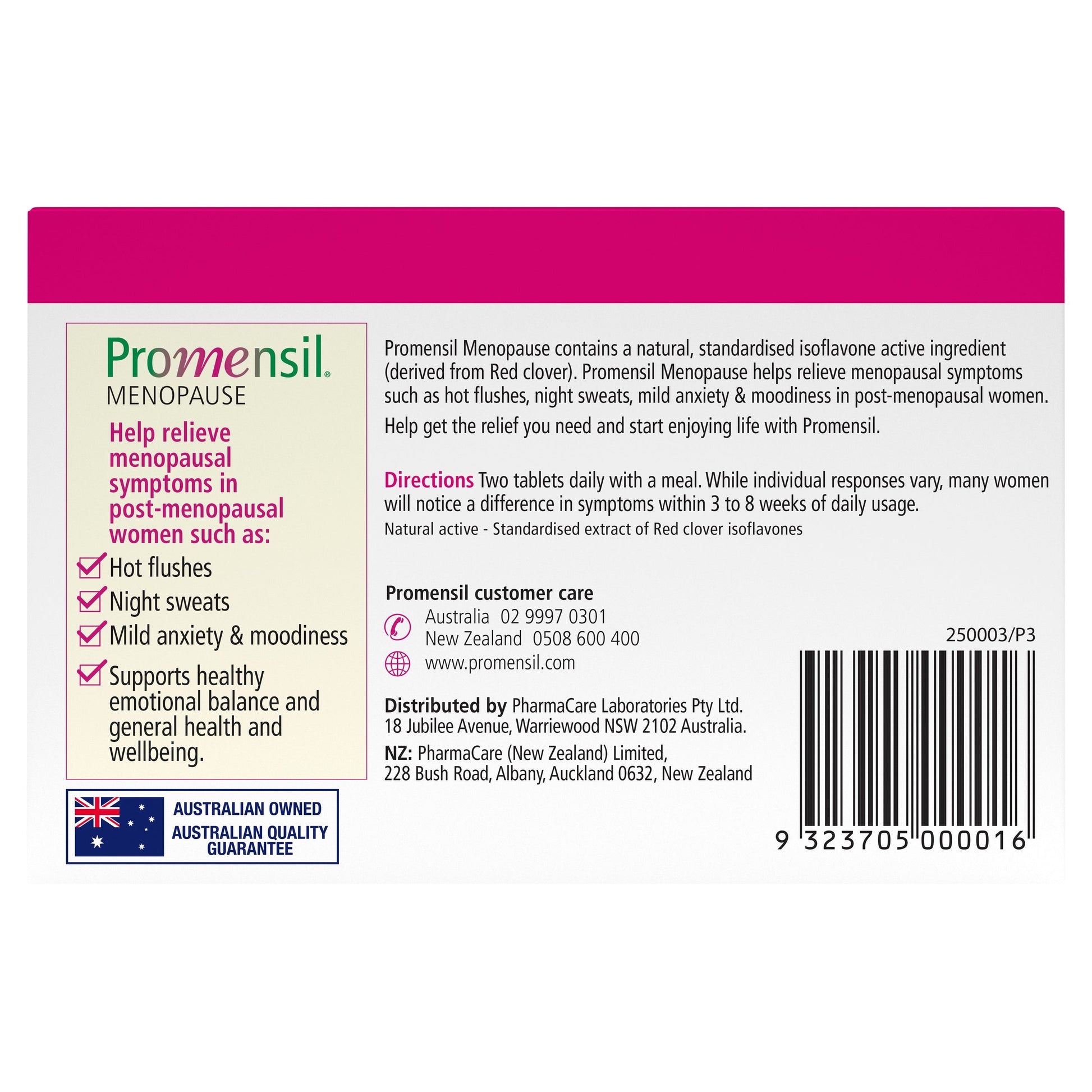 Promensil Menopause 30 Tabs - Cutprice Online