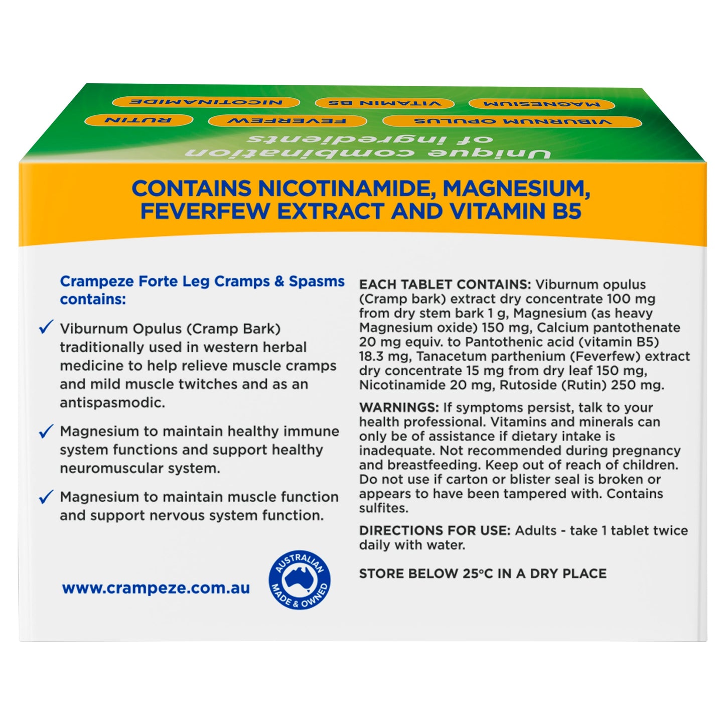 Crampeze Forte 60 Tablets - Cutprice Online