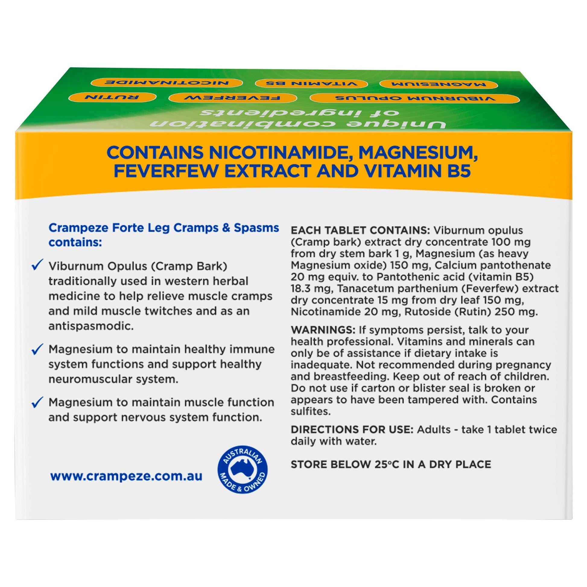Crampeze Forte 60 Tablets - Cutprice Online