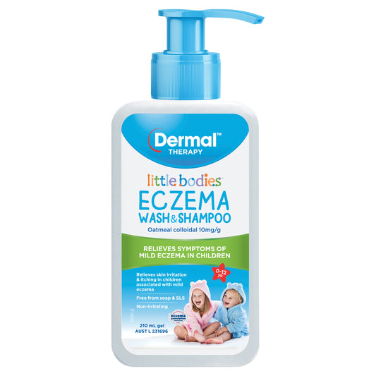 Dermal Therapy Little Bodies Eczema Wash & Shampoo Bottle with Pump 210ml - Cutprice Online