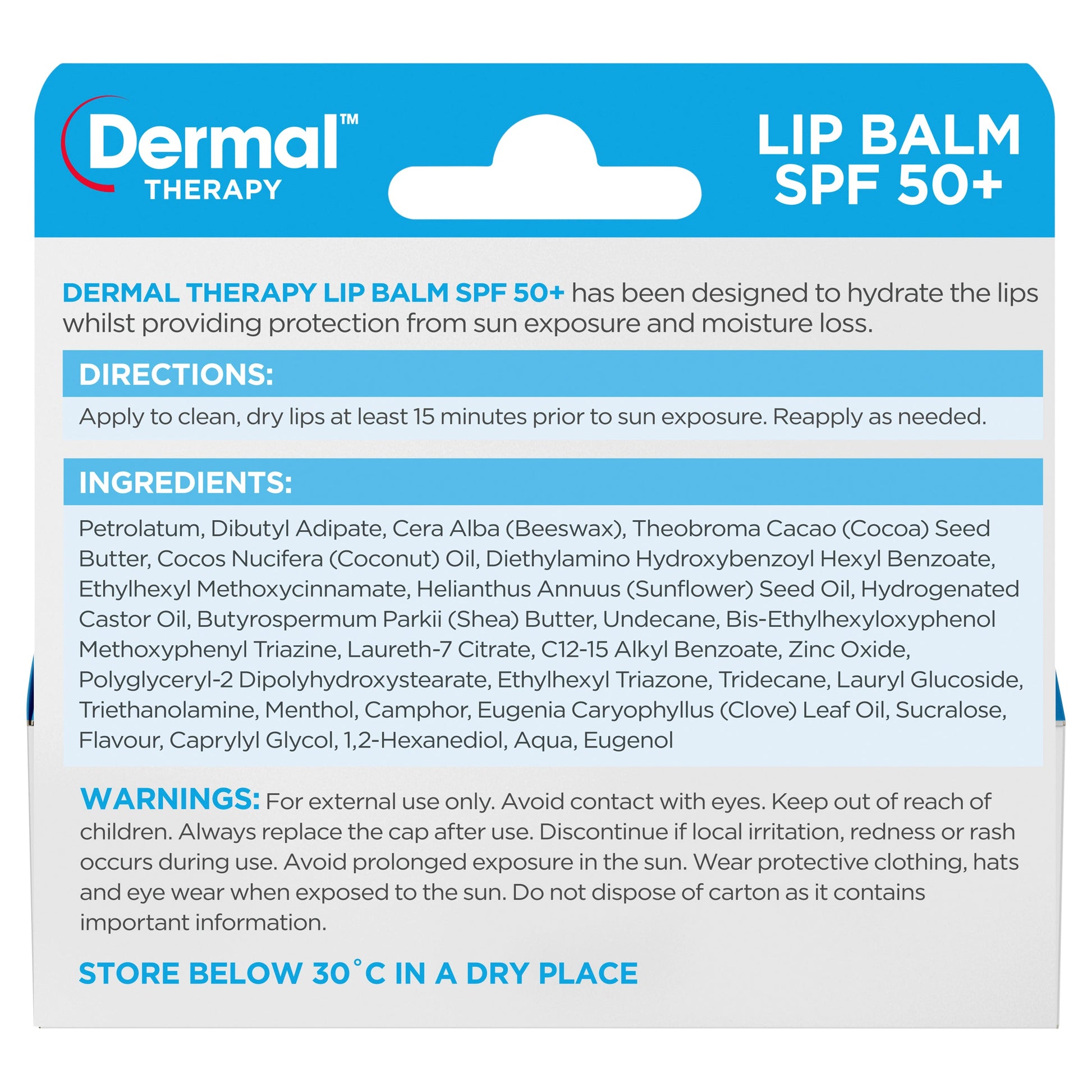 Dermal Therapy Lip Balm SPF 50+ 10g - Cutprice Online
