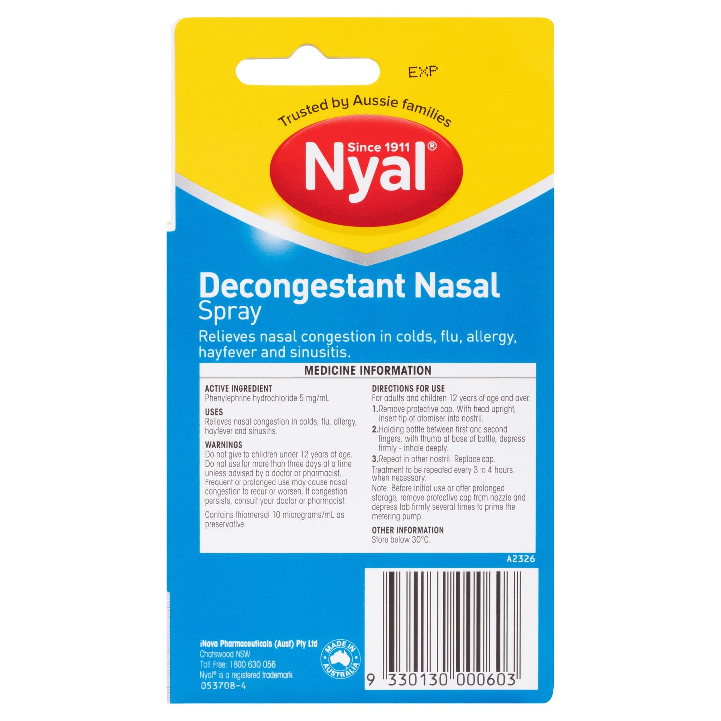 Nyal Decongestant Nasal Spray 15ml - Cutprice Online
