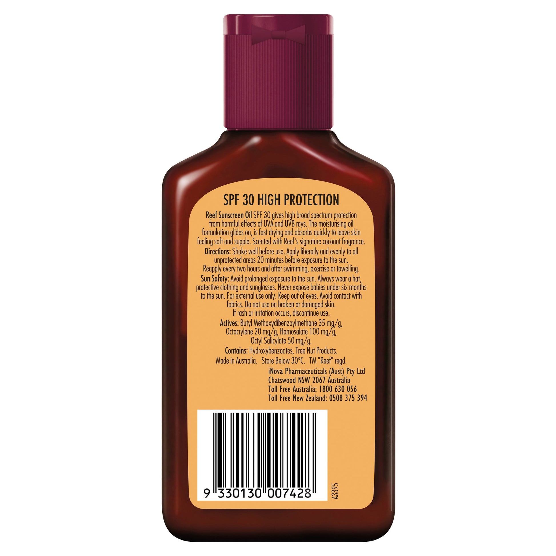 Reef Coconut Sunscreen Oil SPF 30 125mL - Cutprice Online