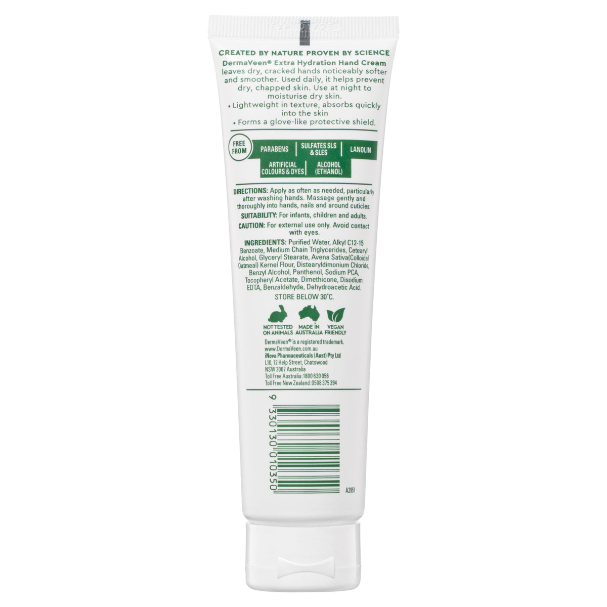 DermaVeen EGREVIVE Extra Hydration Hand Cream 100g - Cutprice Online