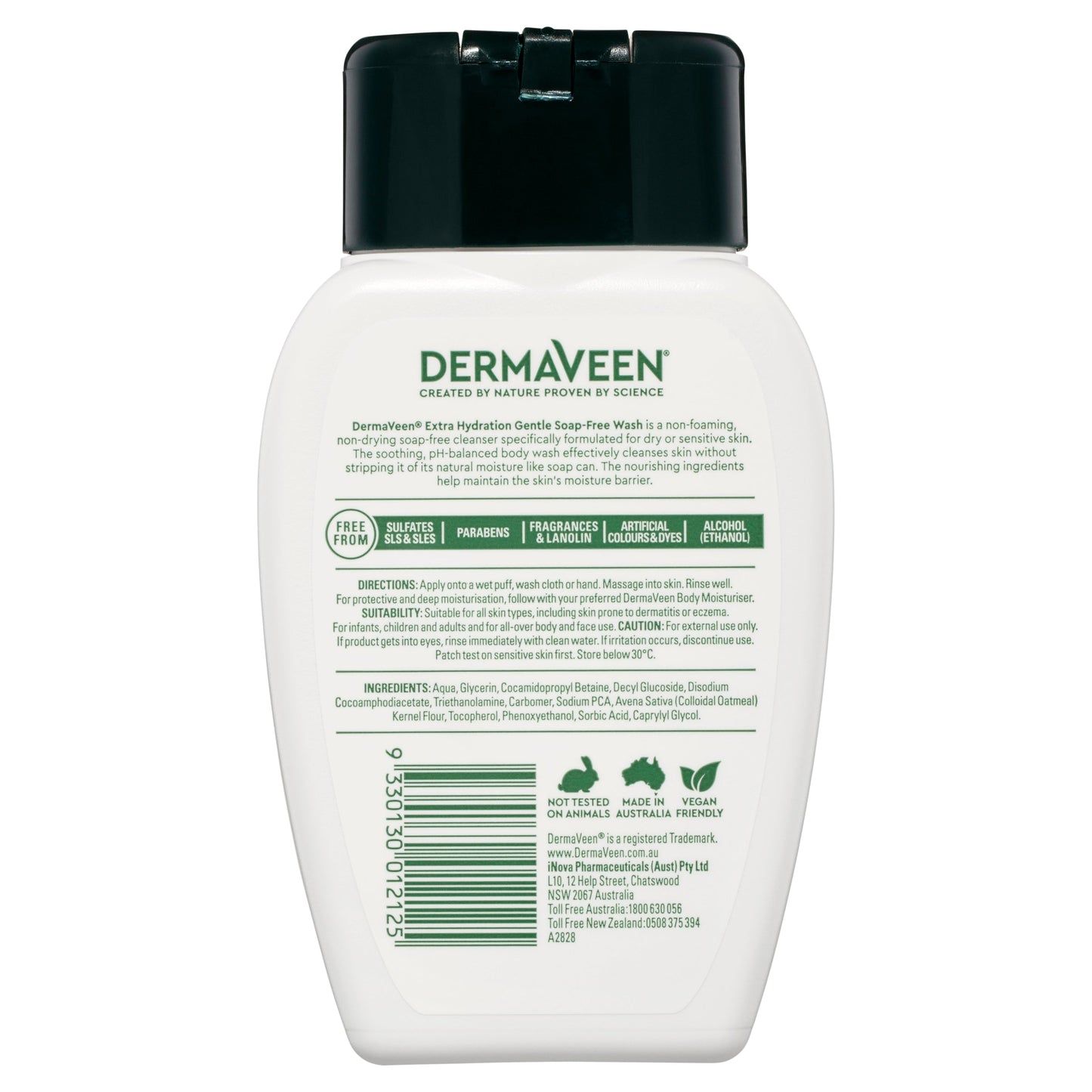 DermaVeen Extra Hydration Soap Free Wash 250ml - Cutprice Online
