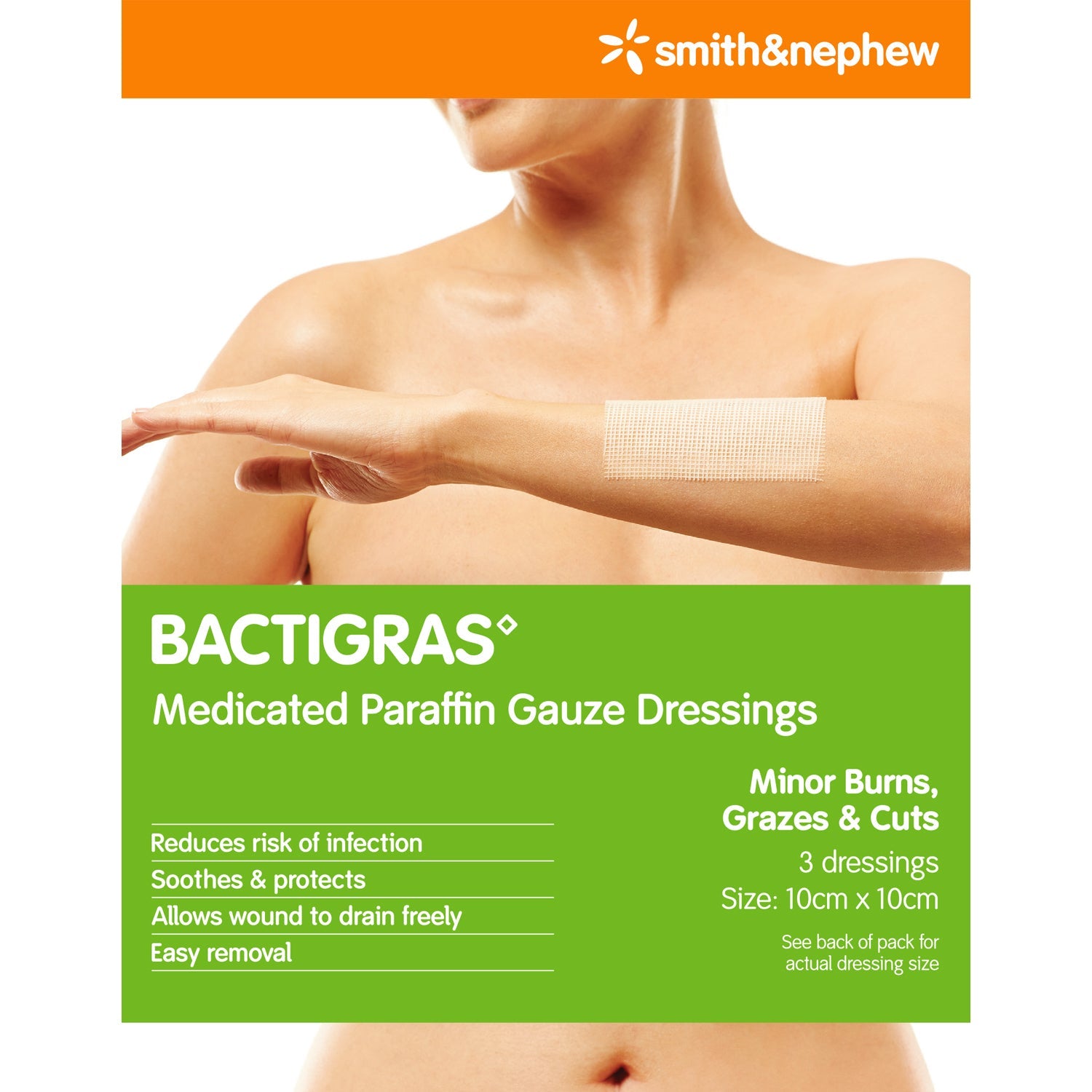 Bactigras 10x10cm 3 Pack - Cutprice Online