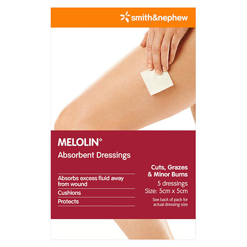 Melolin Low Adherent Dressing 5cm x 5cm 5 Pack - Cutprice Online