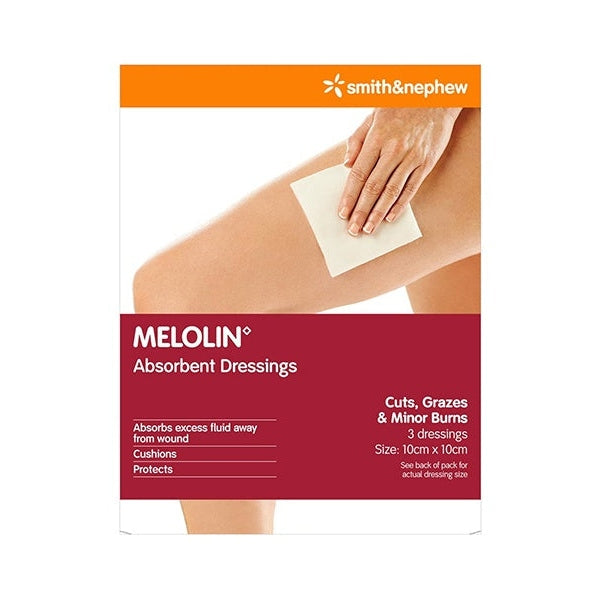 Melolin Low Adherent Dressings 10cm x 10cm 3 Pack - Cutprice Online