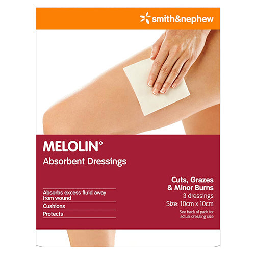 Melolin Low Adherent Dressings 10cm x 10cm 3 Pack - Cutprice Online