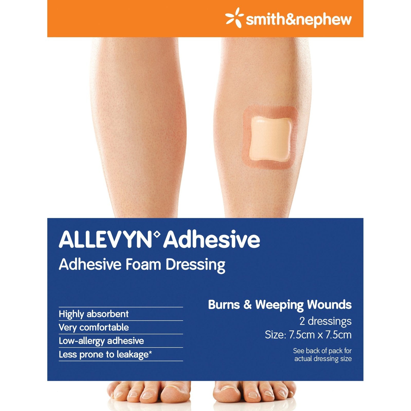 Allevyn Adhesive 7. 5cm X 7. 5cm - 2 Pack - Cutprice Online