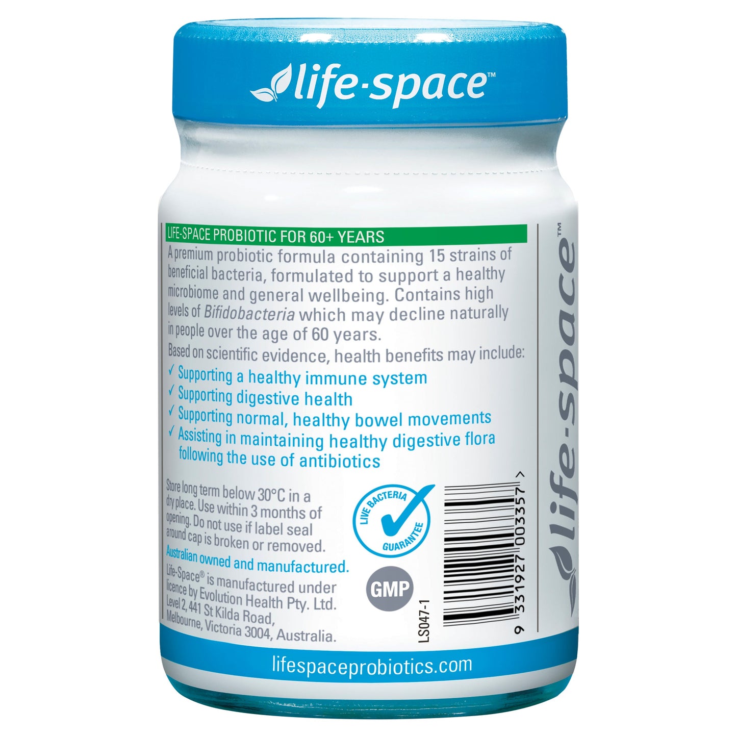 Life Space Probiotic For 60+ Years 60 Capsules - Cutprice Online