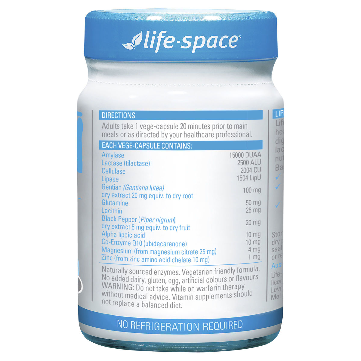 Life Space Digestive Enzymes 60 Capsules - Cutprice Online