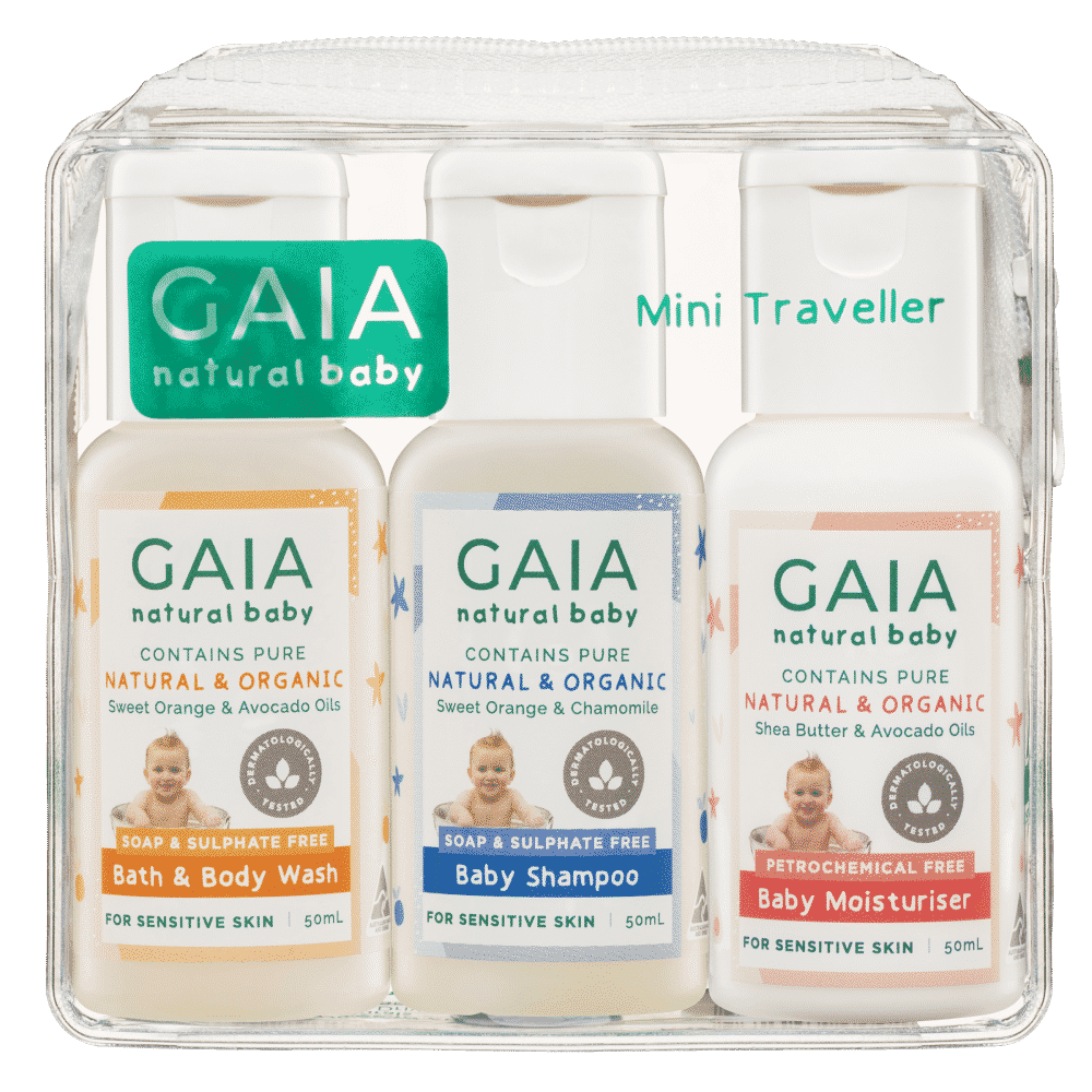 GAIA Natural Baby 3Pack Mini Traveller Kit 50ml - Cutprice Online
