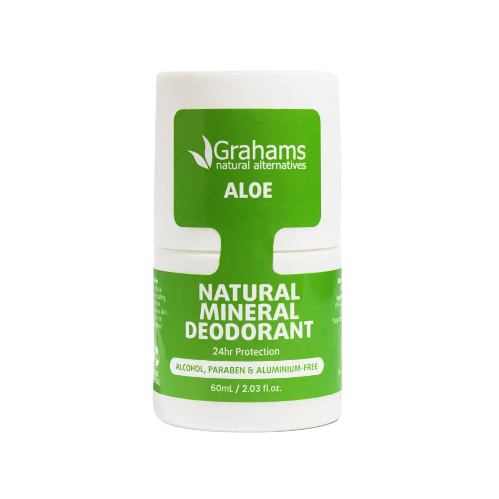 Grahams Natural Mineral Deodorant Roll-On Aloe 65ml
