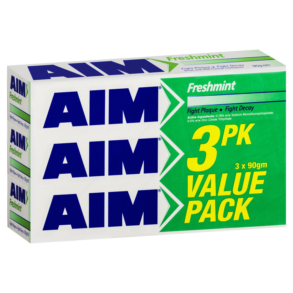 Aim Freshmint Toothpaste 90g (Pack of 3) - Cutprice Online