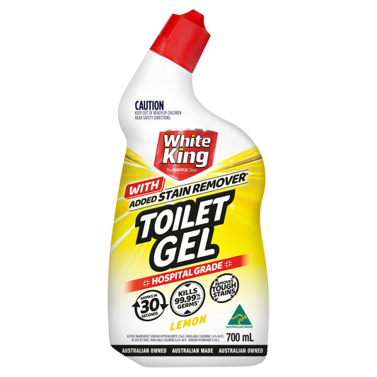 White King Toilet Gel with added Stain Remover Lemon 700ml - Cutprice Online