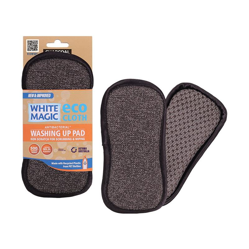 White Magic Washing Up Pad Charcoal 1Pk (SINGLE) - Cutprice Online