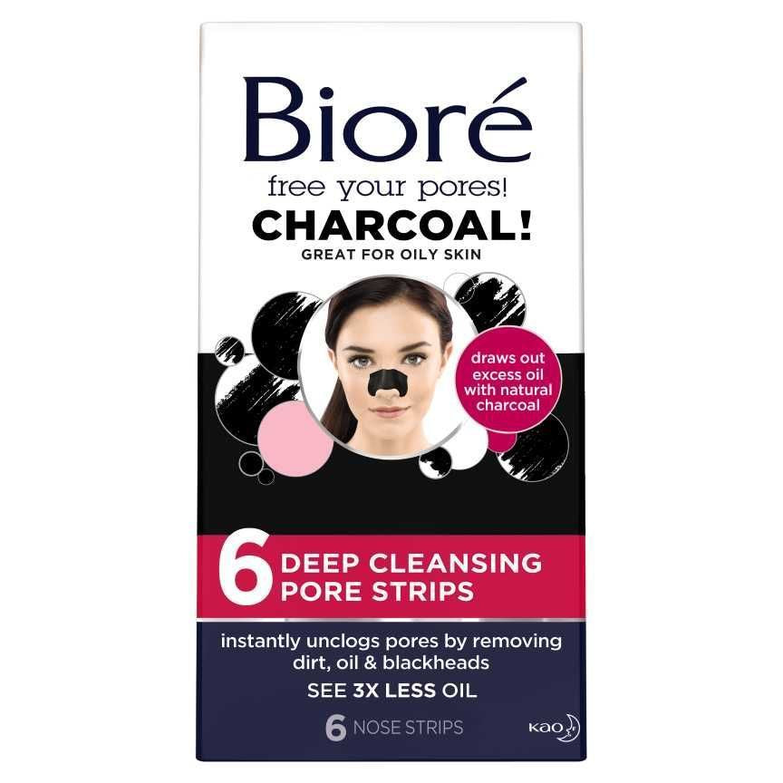 Biore Deep Cleansing Charcoal Pore Strips 6 Pack - Cutprice Online