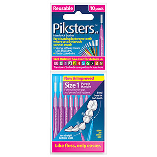 Piksters Inter Brush Size 1 Pack 10 (purple) - Cutprice Online