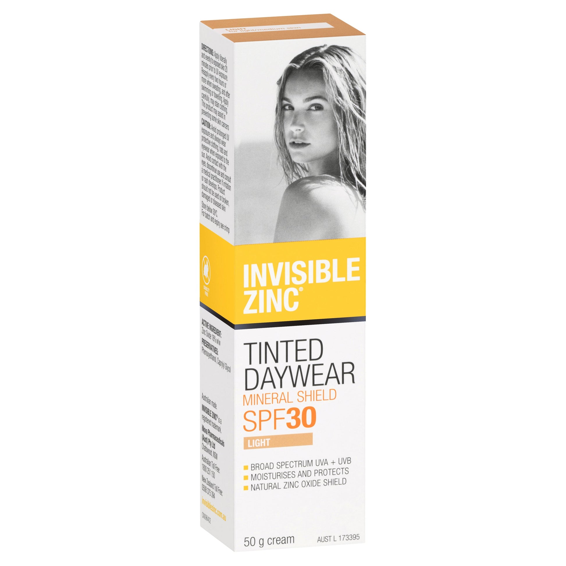 Invisible Zinc Tinted Daywear Light SPF 30+ 50g - Cutprice Online