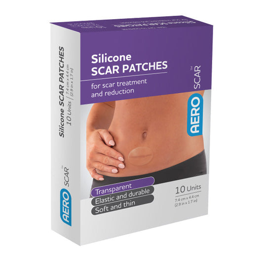 Aeroscar Silicone Scar Patch 7.4 X 4.4cm 10pk