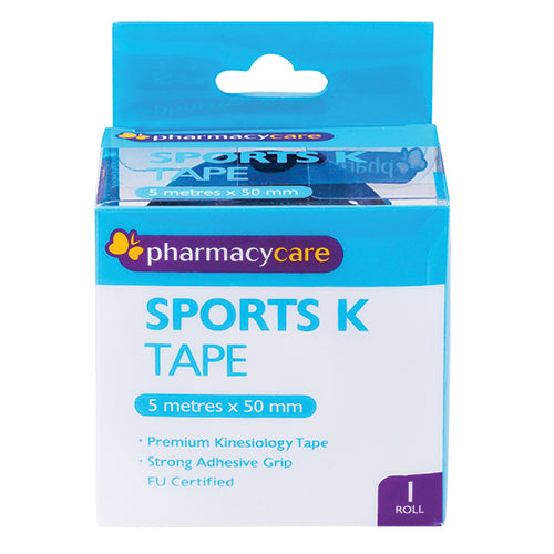 Pharmacy Care Sports K Tape 50mm x 5m Black - Cutprice Online