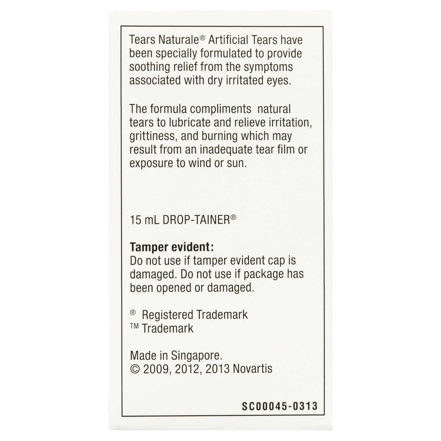 Tears Naturale 15ml - Cutprice Online