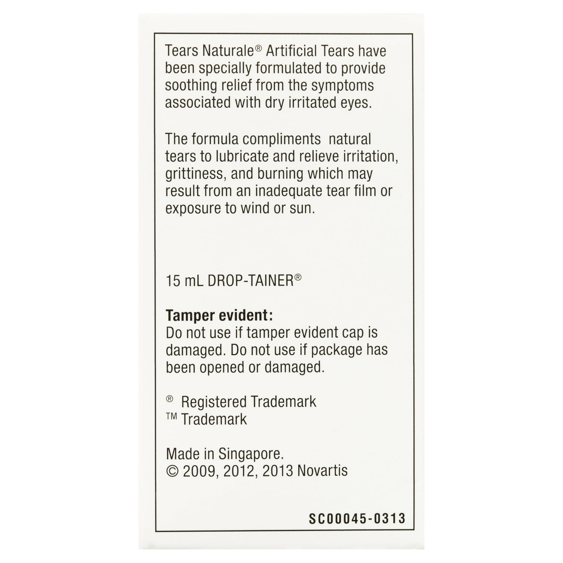 Tears Naturale 15ml - Cutprice Online