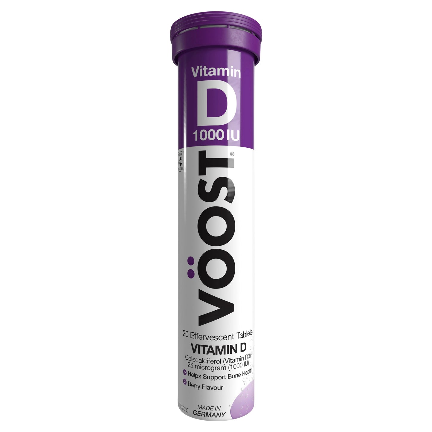 VÖOST Vitamin D 1000 IU Effervescent 20 Berry Tablets - Cutprice Online