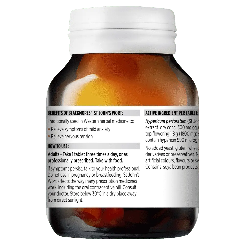 Blackmores St Johns Wort Mood Support 90 Tablets - Cutprice Online