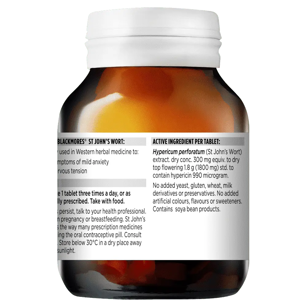 Blackmores St Johns Wort Mood Support 90 Tablets - Cutprice Online